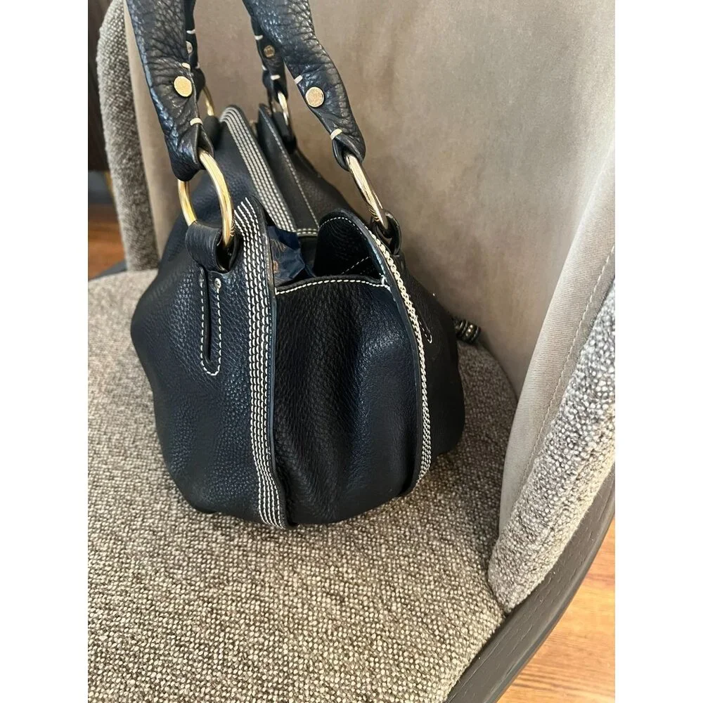 Celine Bittersweet Hobo Black Leather with Contrast Stitching